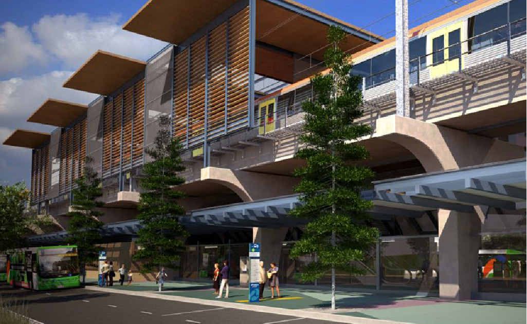 An artist’s impression of the Springfield Central train station which will connect the master-planned community with Brisbane. An artist’s impression of the Springfield Central train station which will connect the master-planned community with Brisbane.